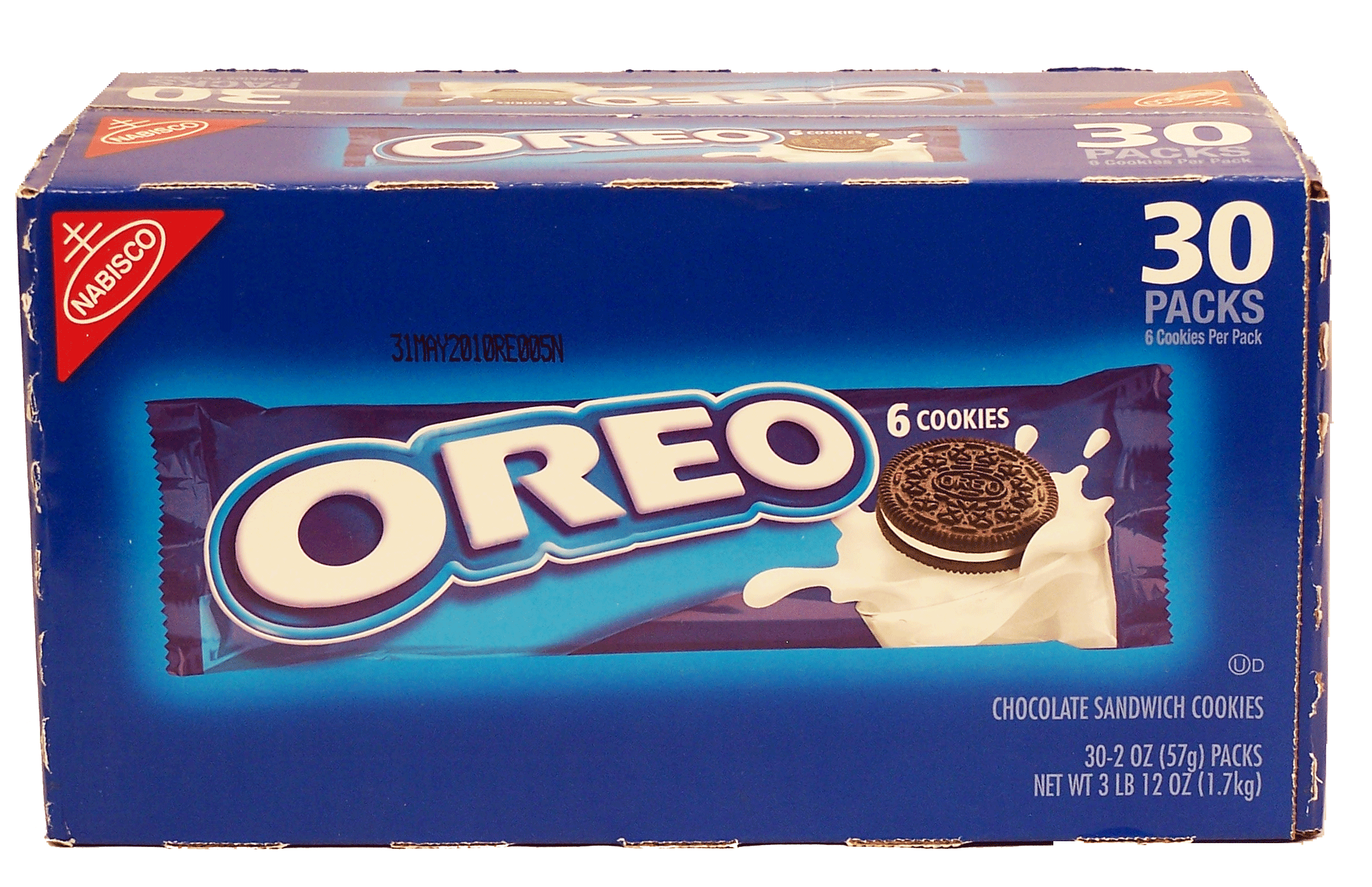 Oreo  chocolate creme filled cookies, 30 2-ounce packs Full-Size Picture